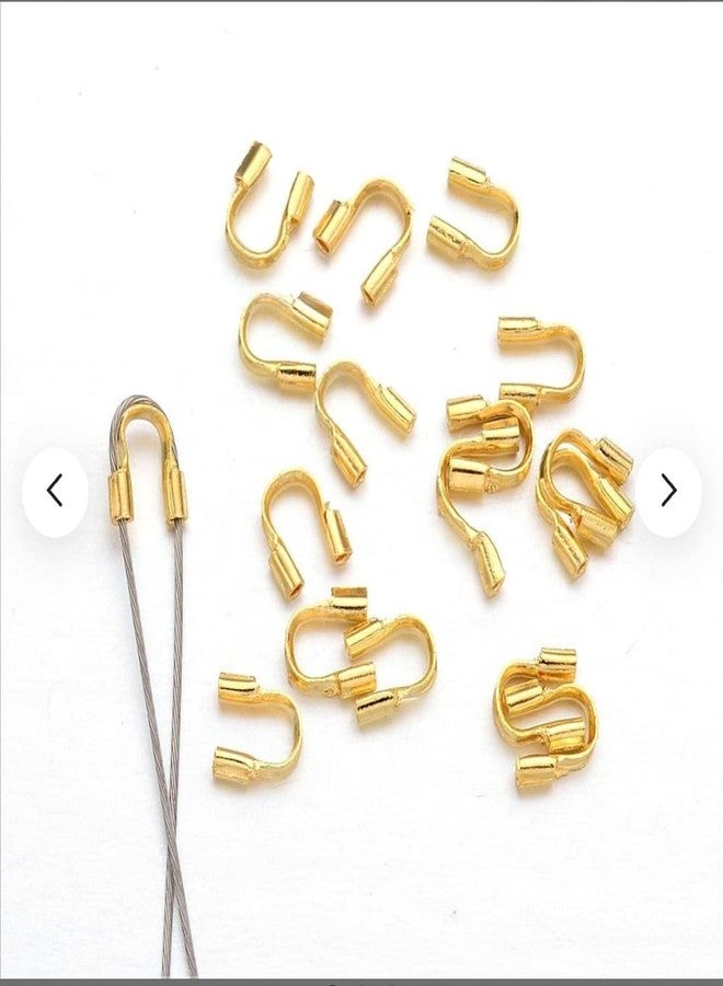 SIJCM Eyelet Punch 250 Count Gold Plated Wire Protectors Wire Guard Guardian Protectors Loops for Jewelry Making,Wide Eyelet Pliers Set Uses Beautiful and Exquisite Flexible Use Copper - Image 3